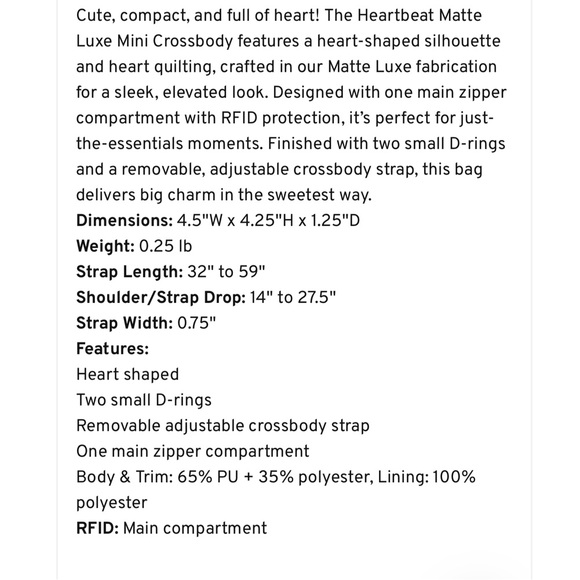 NWT Lug Heartbeat Matte Luxe VL Mini Crossbody Bag in Bubble Blue 🩵 - Picture 10 of 10